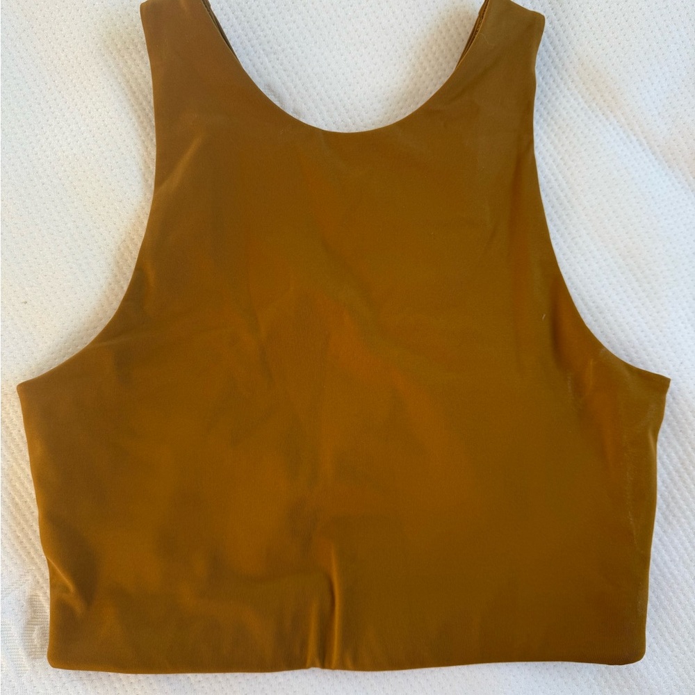 Girlfriend Collective Mustard Yellow Sleeveless Workout Top
